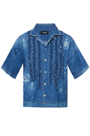 Denim shirt with ruffles, zdjęcie 1 Denim shirt with ruffles od Dsquared2